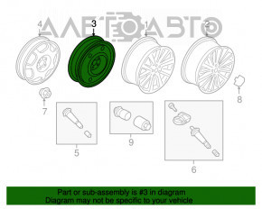 Запасное колесо докатка Ford Edge 15-18 R18 155/70