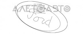 Emblema grilei radiatorului Ford Escape MK3 13-16 pre-restilizare, bare