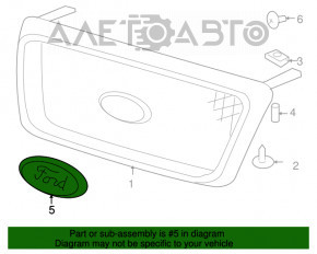 Emblema grilei radiatorului Ford Escape MK3 13-16, nouă, aftermarket.