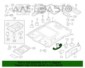 Maner plafon dreapta fata Audi Q5 8R 09-17 gri.