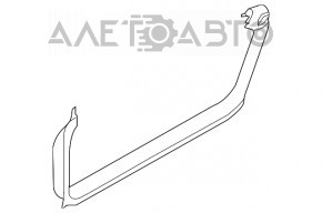 Capacul portbagajului superior Audi Q5 8R 09-17 negru, ghidajul este rupt.