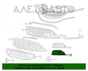 Suportul pentru bara spate, centru sus, Chevrolet Equinox 10-17, nou, neoriginal.