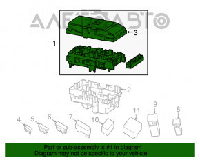 Blocul de siguranțe sub capotă Chrysler 200 15-17 3.6