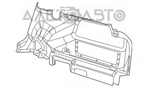 Обшивка арки левая Jeep Compass 11-16 черн, затерта