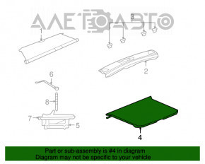 Capacul portbagajului Jeep Patriot 11-17 negru, deteriorat, pentru curățare chimică.