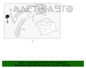 Кронштейн крыла левый Toyota Camry v70 18-24 OEM