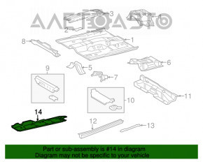 Защита днища правая Toyota Camry v50 12-14 usa надрывы, потерта