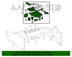 Capacul consolei centrale Toyota Highlander 14-16