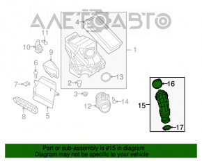 Воздуховод на коллектор Audi A4 B8 08-16 2.0T