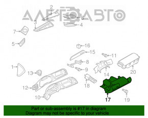 Накладка колени водителя Audi A4 B8 08-11 рест, серая