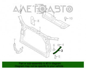 Suportul pentru televizorul din partea de jos, dreapta, pentru Audi A4 B8 08-16, nou, original OEM.