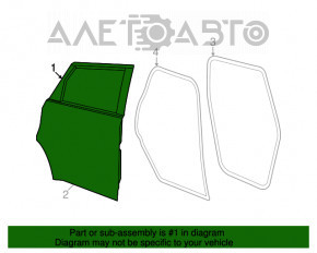 Ușă asamblată spate stânga Dodge Journey 11- argintiu PS2, mufe