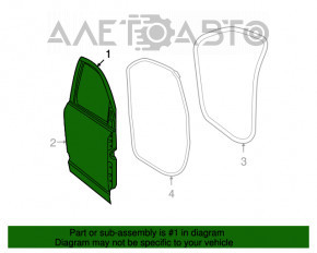Ușă asamblată față stânga Dodge Journey 11- grafit PAJ, lovituri, zgârieturi, rugină