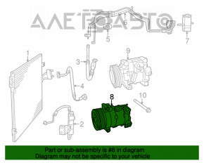 Компрессор кондиционера Dodge Journey 11- 2.4 клин, на з/ч