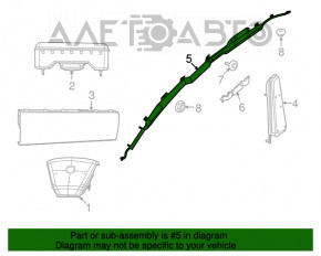 Perna de siguranță airbag, cortină laterală stânga Dodge Journey 11-17.