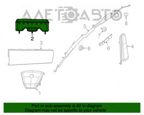 Подушка безопасности airbag пассажирская в торпеде Dodge Journey 11-