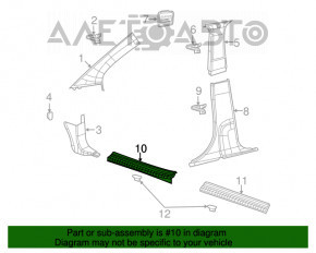 Capac prag fata stanga Dodge Journey 11- negru, zgarieturi