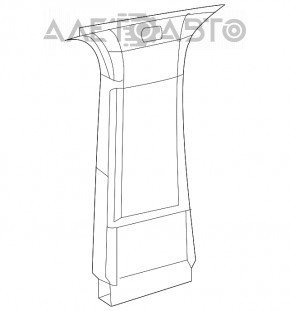 Capacul stâlpului central, curea superioară dreapta Dodge Journey 11- gri.