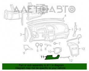 Capacul genunchiului șoferului Dodge Journey 11- negru