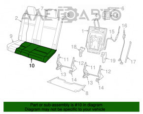 Rândul din spate al locurilor 2 al Dodge Journey 11 - material textil negru, manual.