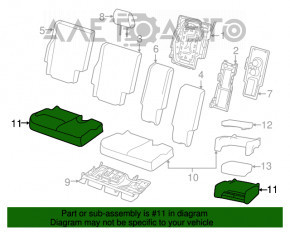 Rândul din spate al scaunelor, al treilea rând, Dodge Journey 11 - material textil negru