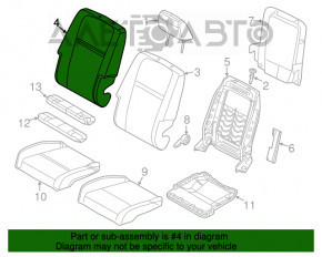 Scaunul pasagerului Dodge Journey 11- fără airbag, manual, tapițerie neagră.