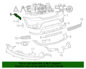 Крепление переднего бампера левое Dodge Journey 11- OEM