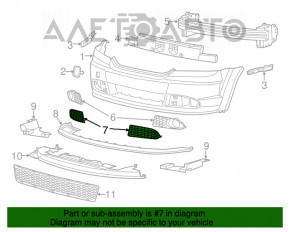 Решетка заглушка птф левая Dodge Journey 11- SE