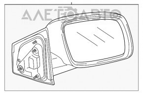 Зеркало боковое левое Dodge Journey 11- подогрев, структура