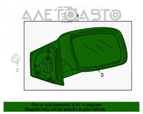 Зеркало боковое левое Dodge Journey 11- 5 пинов, подогрев, серебро PS2