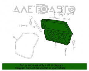 Дверь багажника голая Dodge Journey 11-