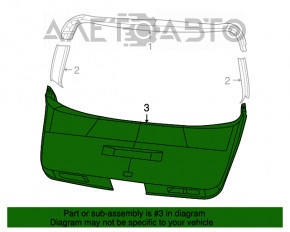 Обшивка двери багажника нижняя Dodge Journey 11- черный, царапины, без заглушки