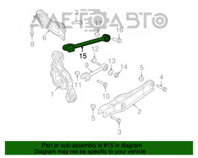 Bara de reglare a camberului, spate, stânga, sus, Dodge Journey 11-