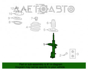 Стойка амортизатора в сборе передняя левая Dodge Journey 11-