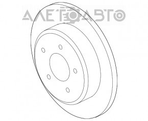 Placă de frână spate stânga Dodge Grand Caravan 11-20 330/12mm ruginită