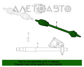 Axul cu came pentru roata din fata dreapta a Dodge Journey 11- 2.4 cu arborele