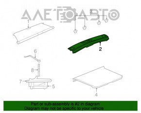 Capac portbagaj Jeep Patriot 11-17 bej, zgârieturi, plastic decolorat