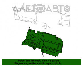 Обшивка арки левая Jeep Patriot 11-17 черн, царапины