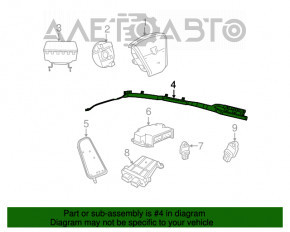 Подушка безопасности airbag боковая шторка правая Jeep Patriot 11-17 ржавый пиропатрон