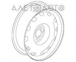 Roata de rezerva pentru Jeep Patriot 11-17 R16 ruginita.