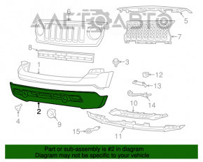 Bara fata goala de jos Jeep Patriot 11-17, structura, vopsita, zgariata.