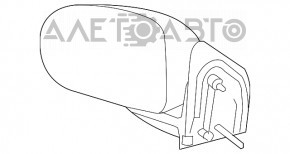 Oglindă laterală stângă pentru Jeep Patriot 11-17, încălzită, structură