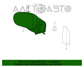 Oglindă laterală stângă Jeep Patriot 11-17, 5 pini, încălzire, structură