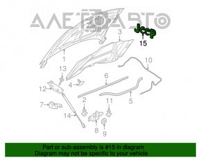 Эмблема Jeep двери багажника Jeep Compass 11-16 тип 1