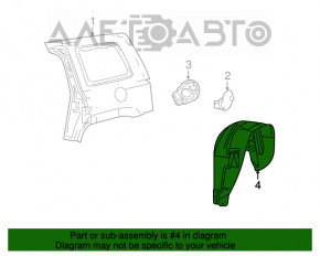 Bara spate dreapta Jeep Patriot 11-17 are o fisură în fixare.