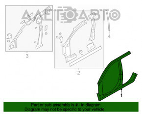 Bara caroserie centrală stânga Jeep Patriot 11-17 a fost tăiată