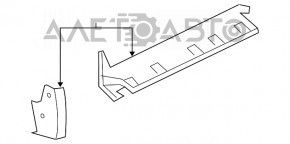 Pragul din față dreapta pentru Jeep Patriot 11-17, structură, montare ruptă.