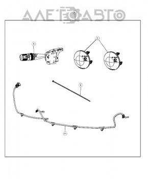 Farul de ceață dreapta pentru Jeep Patriot 11-17, de polizat.