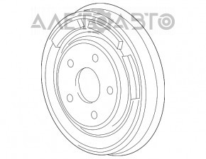 Tambur de frână spate dreapta pentru Jeep Patriot 11-17