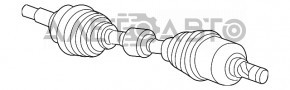 Axul cu came pentru roata din fata dreapta a Jeep Compass 11-16 2.4 tip 1, fara clema.